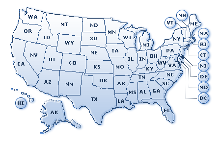 Clickable Map of Examples by State